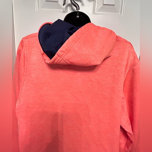 Under Armour Woman's Sweatshirt Small Bright Orange Graphic Hoodie Pullover - Picture 8 of 10